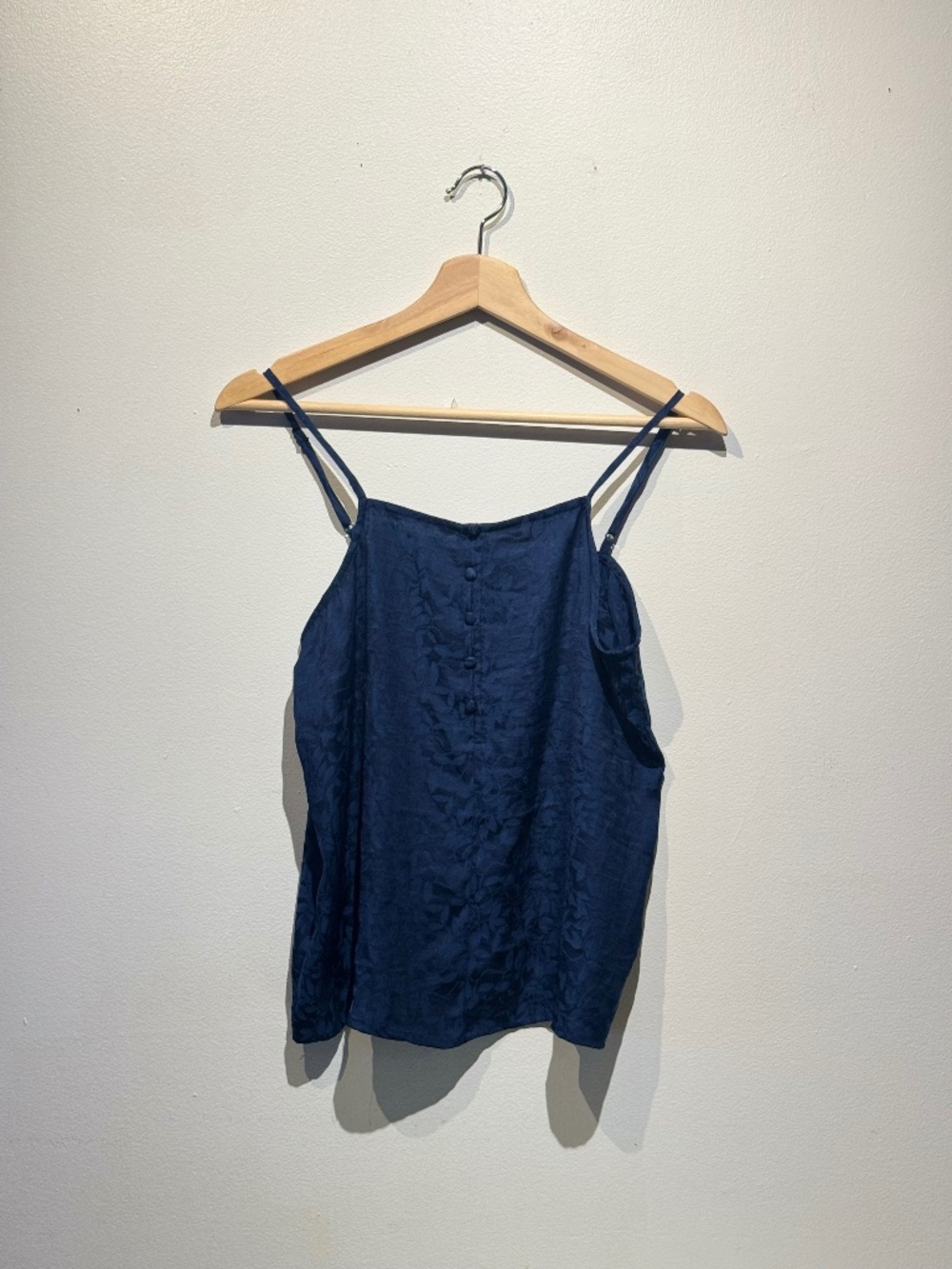 Navy Floral Patterned Camisole Tank
